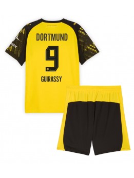 Borussia Dortmund Serhou Guirassy #9 Replika Hemmakläder Barn 2025-26 Kortärmad (+ byxor)